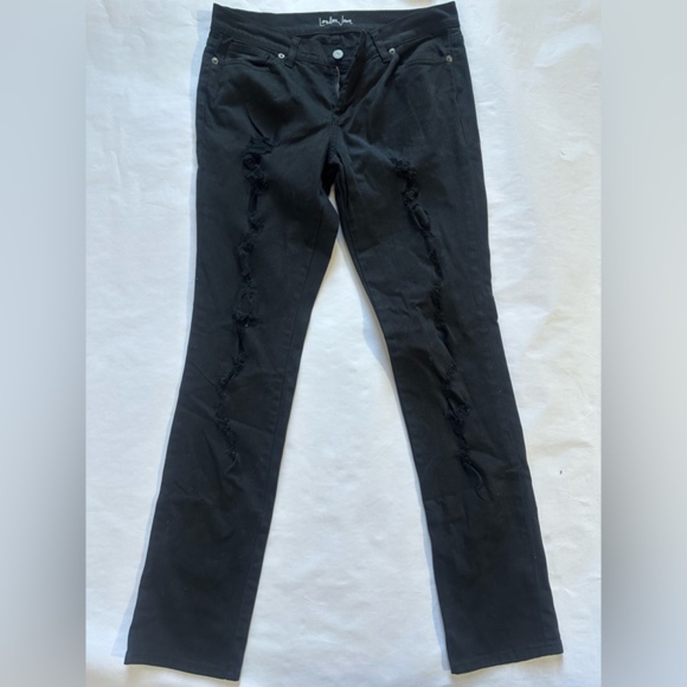 London Jean Women's Black Distressed Jeans